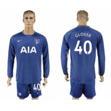 Tottenham Hotspur #40 Glover Away Long Sleeves Soccer Club Jersey