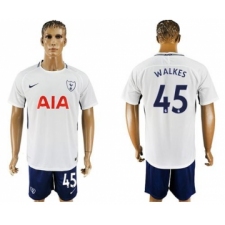 Tottenham Hotspur #45 Walkes White Blue Soccer Club Jersey