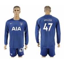 Tottenham Hotspur #47 Miller Away Long Sleeves Soccer Club Jersey