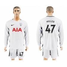 Tottenham Hotspur #47 Miller Home Long Sleeves Soccer Club Jersey