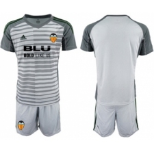 Valencia Blank Grey Goalkeeper Soccer Club Jersey
