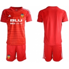 Valencia Blank Red Goalkeeper Soccer Club Jersey
