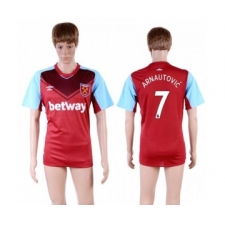 West Ham United #7 Arnautovic Home Soccer Club Jersey