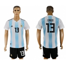 Argentina #13 Casco Home Soccer Country Jersey