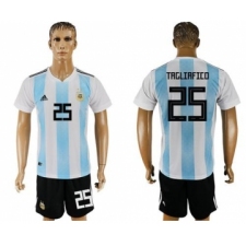 Argentina #25 Tagliafico Home Soccer Country Jersey