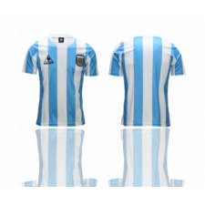 Argentina Blank White Throwback Soccer Country Jersey