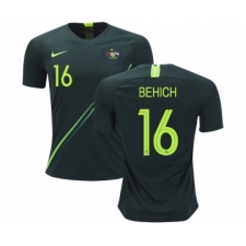 Australia #16 Behich Away Soccer Country Jersey