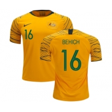 Australia #16 Behich Home Soccer Country Jersey