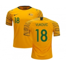 Australia #18 Vukovic Home Soccer Country Jersey