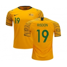 Australia #19 Risdon Home Soccer Country Jersey