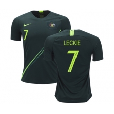 Australia #7 Leckie Away Soccer Country Jersey