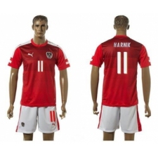 Austria #11 Harnik Red Home Soccer Country Jersey