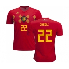 Belgium #22 Chadli Red Soccer Country Jersey