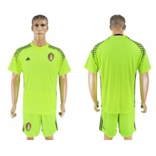 Belgium Blank Shiny Green Goalkeeper Soccer Country Jersey