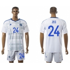 Bosnia Herzegovina #24 Zec Away Soccer Country Jersey
