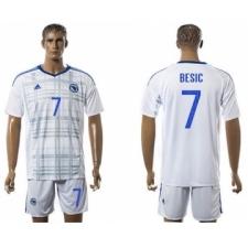 Bosnia Herzegovina #7 Besic Away Soccer Country Jersey