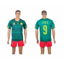 Cameroon #9 ETO'O Home World Cup Soccer Country Jersey