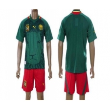 Cameroon Blank 2012 2013 Green Home Soccer Country Jersey