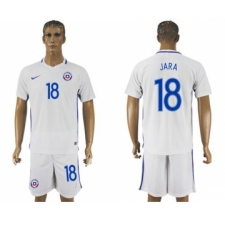 Chile #18 Jara Away Soccer Country Jersey