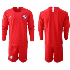 Chile Blank Home Long Sleeves Soccer Country Jersey