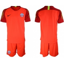 Chile Blank Red Goalkeeper Soccer Country Jersey