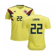 Colombia #22 Lerma Home Soccer Country Jersey