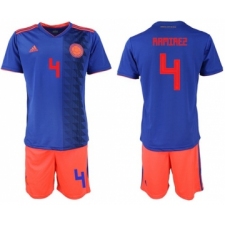Colombia #4 Ramirez Away Soccer Country Jersey