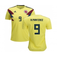 Colombia #9 R.Martinez Home Soccer Country Jersey