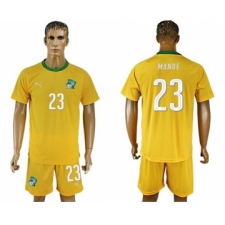 Cote d'lvoire #23 Mande Home Soccer Country Jersey