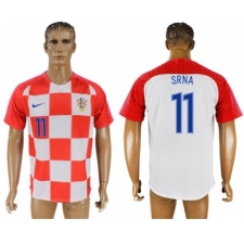 Croatia #11 Srna Home Soccer Country Jersey