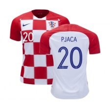 Croatia #20 Pjaca Home Soccer Country Jersey