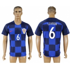 Croatia #6 Lovren Away Soccer Country Jersey
