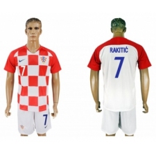 Croatia #7 Rakitic Home Soccer Country Jersey