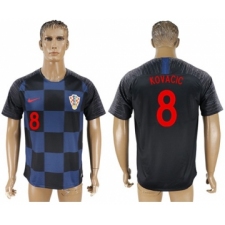 Croatia #8 Kovacic Away Soccer Country Jersey
