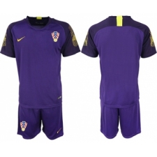 Croatia Blank Purple Goalkeeper Soccer Country Jersey