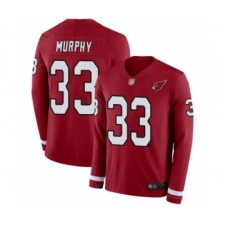 Youth Arizona Cardinals #33 Byron Murphy Limited Red Therma Long Sleeve Football Jersey