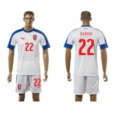 Czech #22 Darida Away Soccer Country Jersey