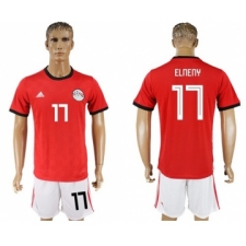 Egypt #17 Elneny Red Home Soccer Country Jersey
