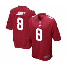 Men's New York Giants #8 Daniel Jones Game Red Alternate Football Jersey