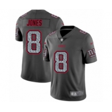 Men's New York Giants #8 Daniel Jones Limited Gray Static Fashion Football Jersey