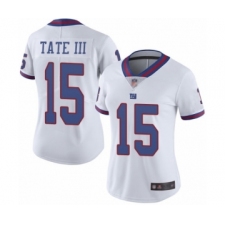 Women's New York Giants #15 Golden Tate III Limited White Rush Vapor Untouchable Football Jersey