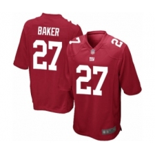 Men's New York Giants #27 Deandre Baker Game Red Alternate Football Jersey