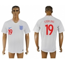 England #19 Sterling Home Thai Version Soccer Country Jersey