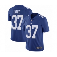 Men's New York Giants #37 Julian Love Royal Blue Team Color Vapor Untouchable Limited Player Football Jersey
