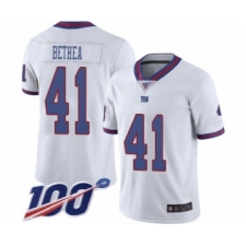 Men's New York Giants #41 Antoine Bethea Limited White Rush Vapor Untouchable 100th Season Football Jersey