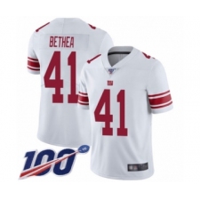 Men's New York Giants #41 Antoine Bethea White Vapor Untouchable Limited Player 100th Season Football Jersey