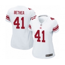 Women's New York Giants #41 Antoine Bethea Game White Football Jersey
