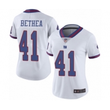 Women's New York Giants #41 Antoine Bethea Limited White Rush Vapor Untouchable Football Jersey