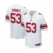 Men's New York Giants #53 Oshane Ximines Game White Football Jersey