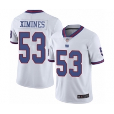 Men's New York Giants #53 Oshane Ximines Limited White Rush Vapor Untouchable Football Jersey